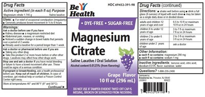Be Health Magnesium Citrate (Grape)